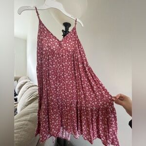 La Hearts Floral Burgundy Women's Dress